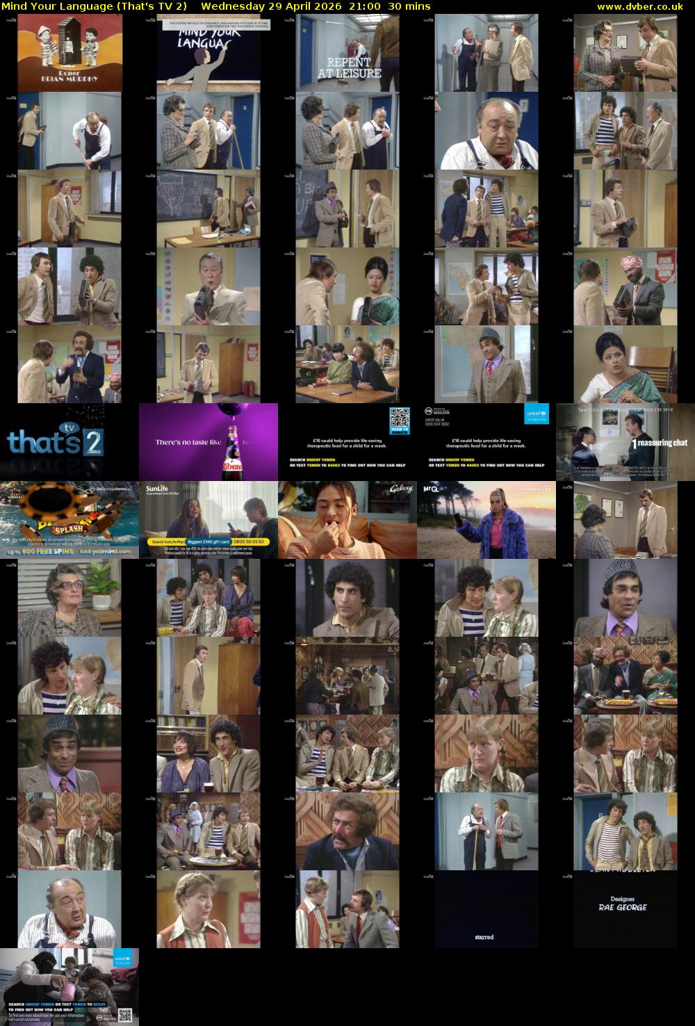 Mind Your Language (That's TV 2) Wednesday 29 April 2026 21:00 - 21:30