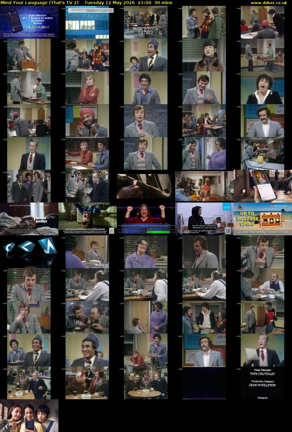 Mind Your Language (That's TV 2) Tuesday 12 May 2026 21:00 - 21:30