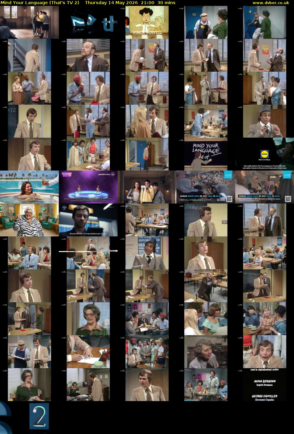 Mind Your Language (That's TV 2) Thursday 14 May 2026 21:00 - 21:30