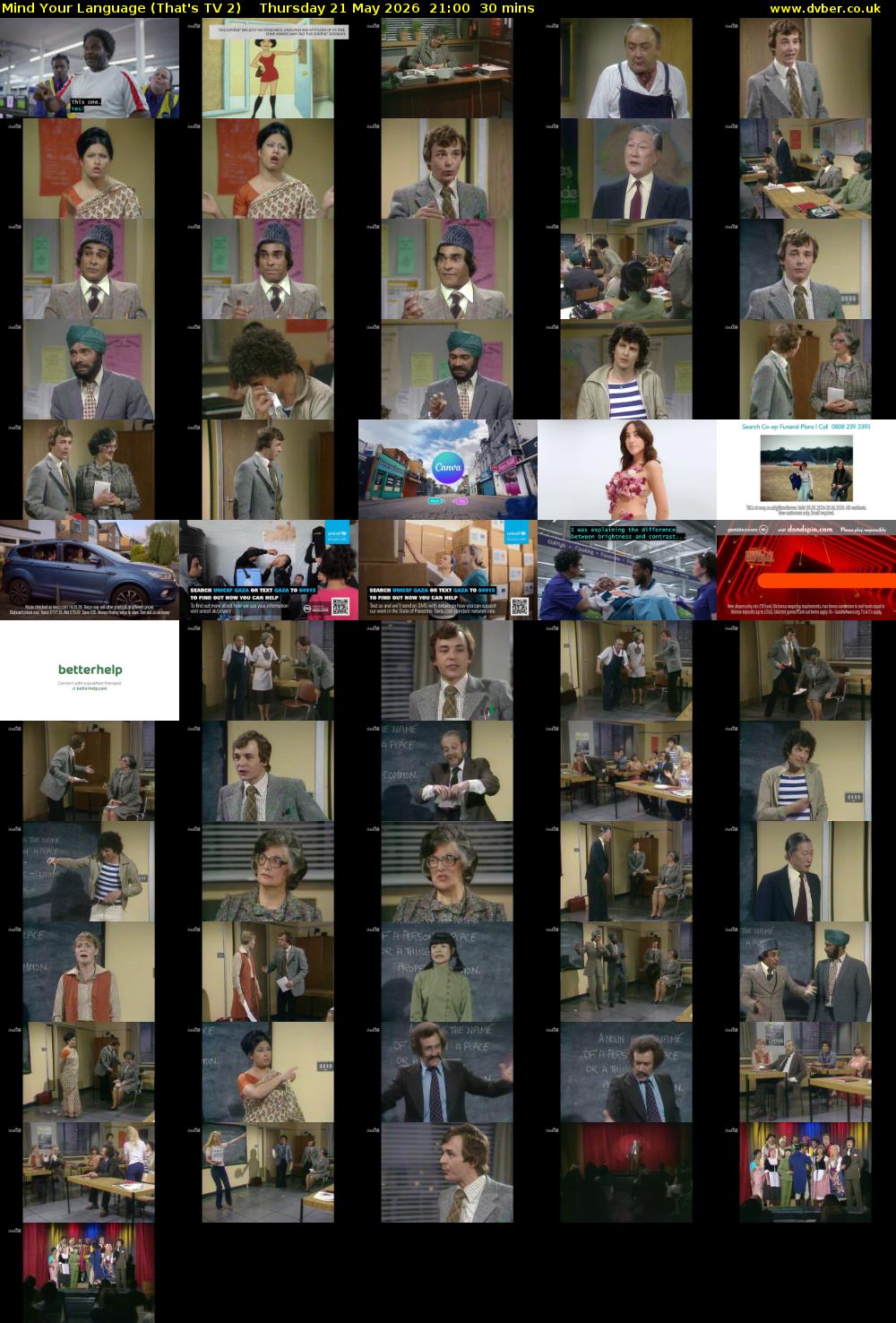 Mind Your Language (That's TV 2) Thursday 21 May 2026 21:00 - 21:30