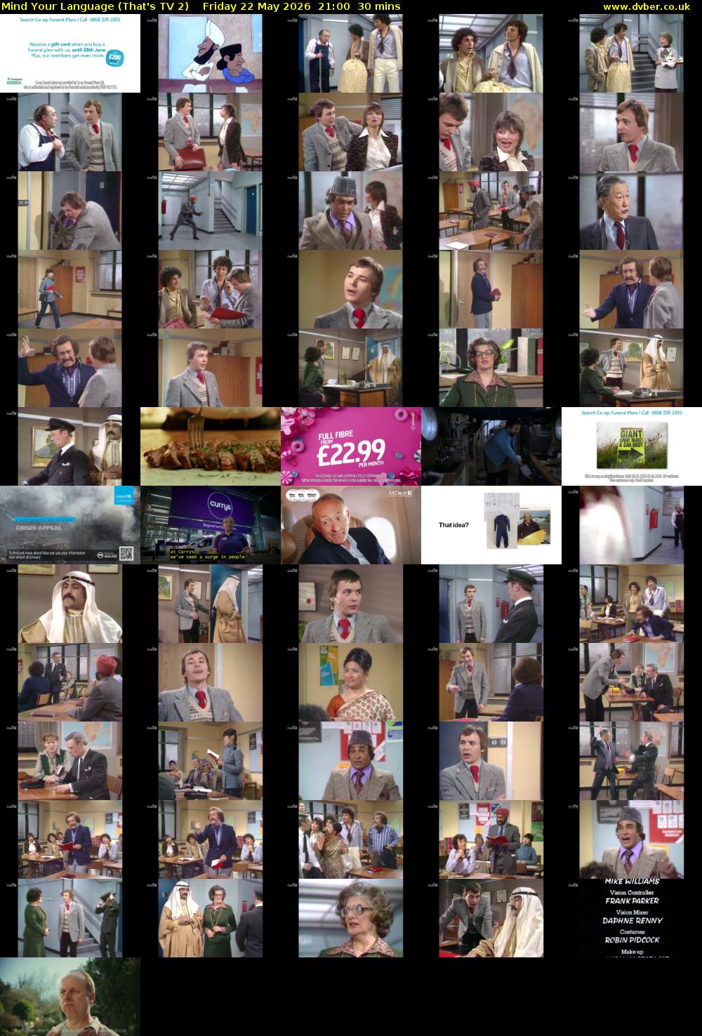 Mind Your Language (That's TV 2) Friday 22 May 2026 21:00 - 21:30