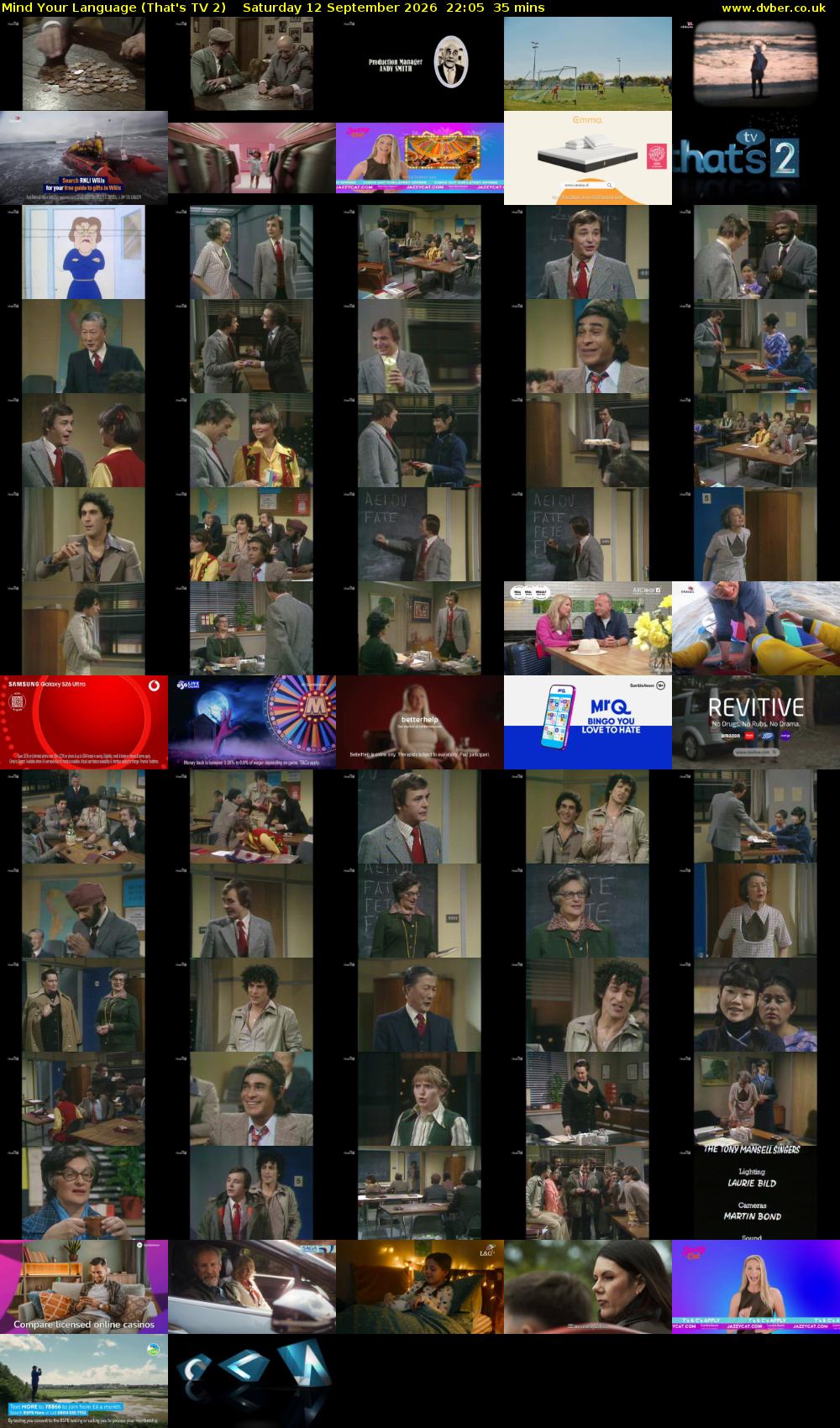 Mind Your Language (That's TV 2) Saturday 12 September 2026 22:05 - 22:40