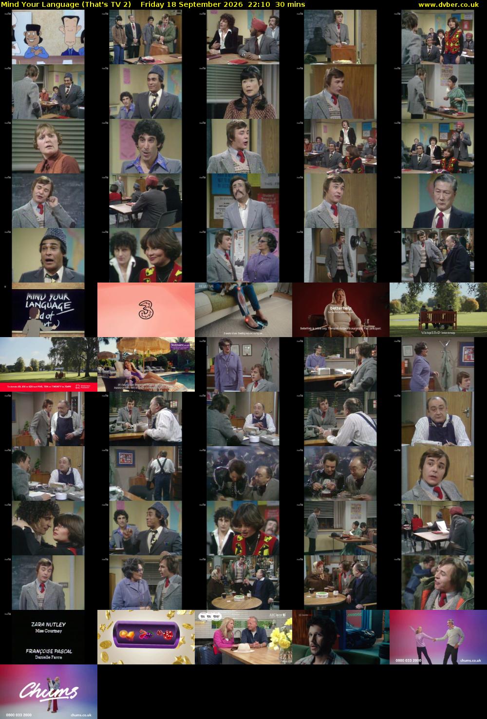 Mind Your Language (That's TV 2) Friday 18 September 2026 22:10 - 22:40