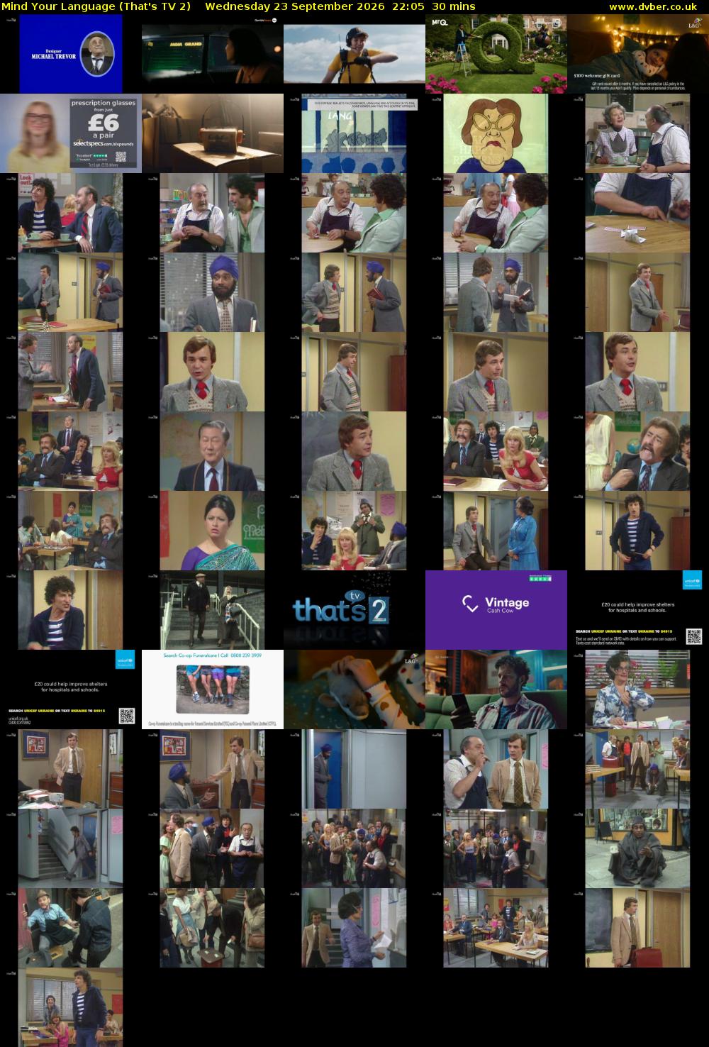 Mind Your Language (That's TV 2) Wednesday 23 September 2026 22:05 - 22:35