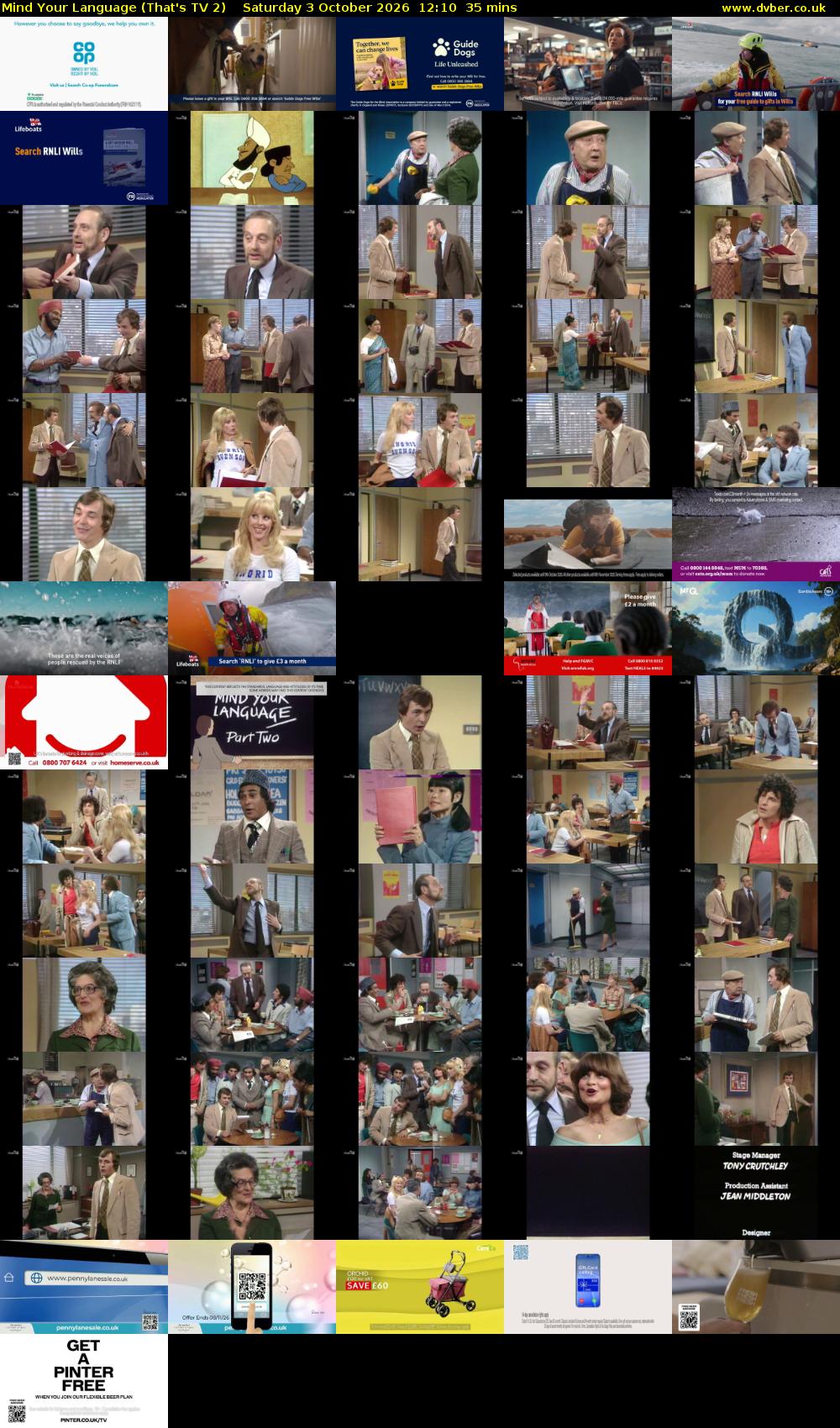 Mind Your Language (That's TV 2) Saturday 3 October 2026 12:10 - 12:45
