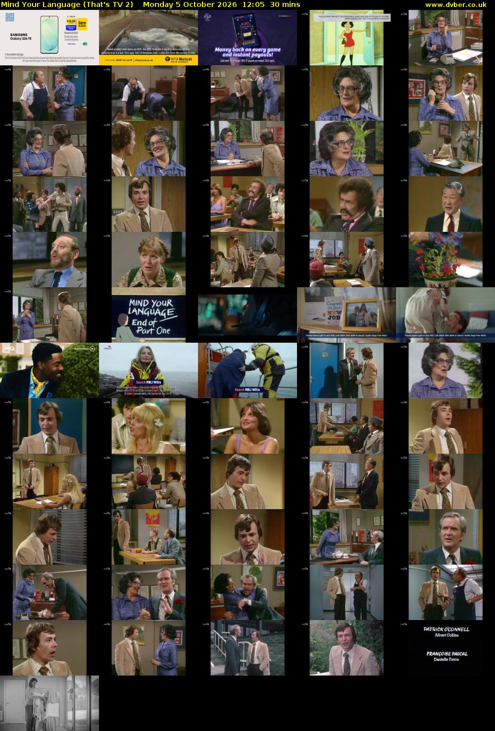 Mind Your Language (That's TV 2) Monday 5 October 2026 12:05 - 12:35