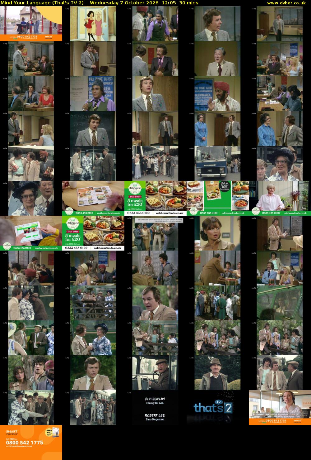 Mind Your Language (That's TV 2) Wednesday 7 October 2026 12:05 - 12:35