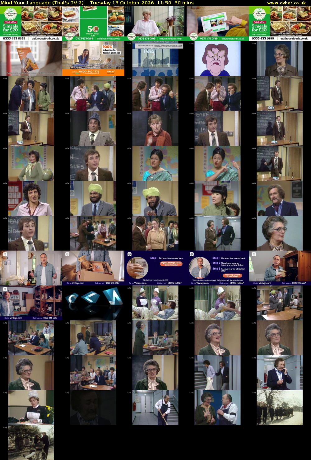 Mind Your Language (That's TV 2) Tuesday 13 October 2026 11:50 - 12:20