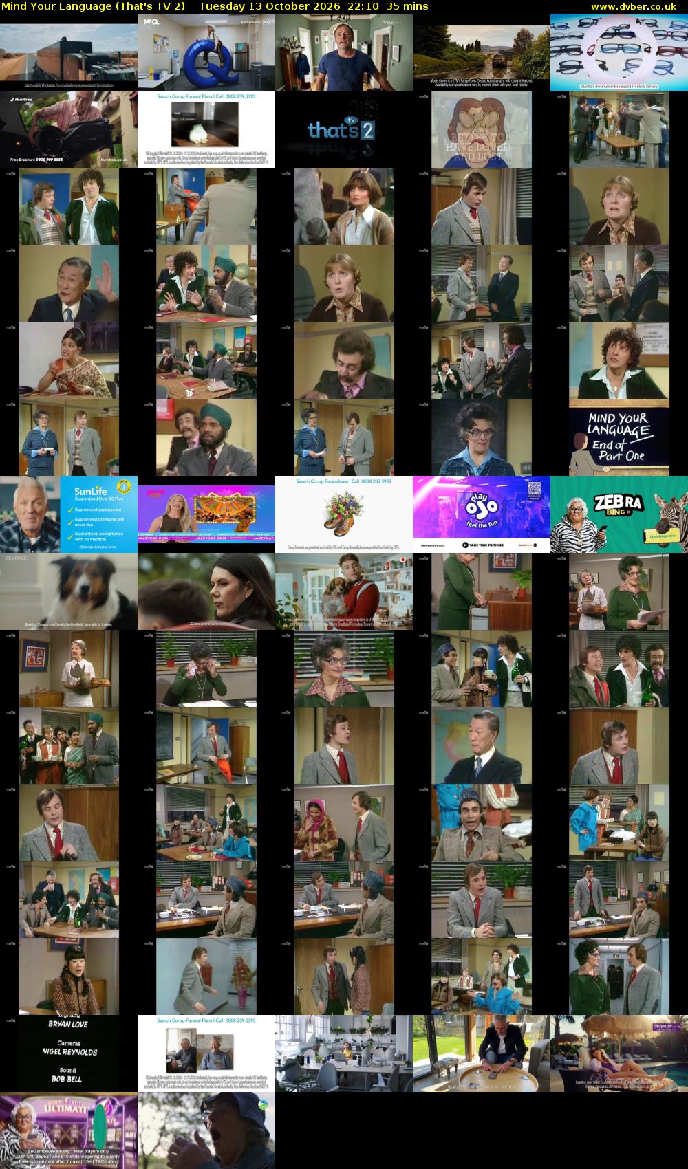 Mind Your Language (That's TV 2) Tuesday 13 October 2026 22:10 - 22:45