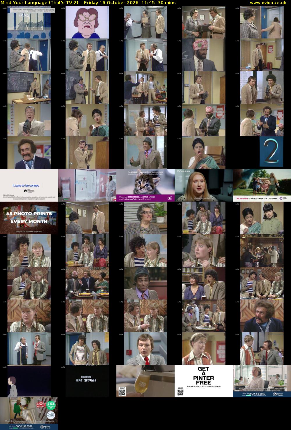Mind Your Language (That's TV 2) Friday 16 October 2026 11:45 - 12:15