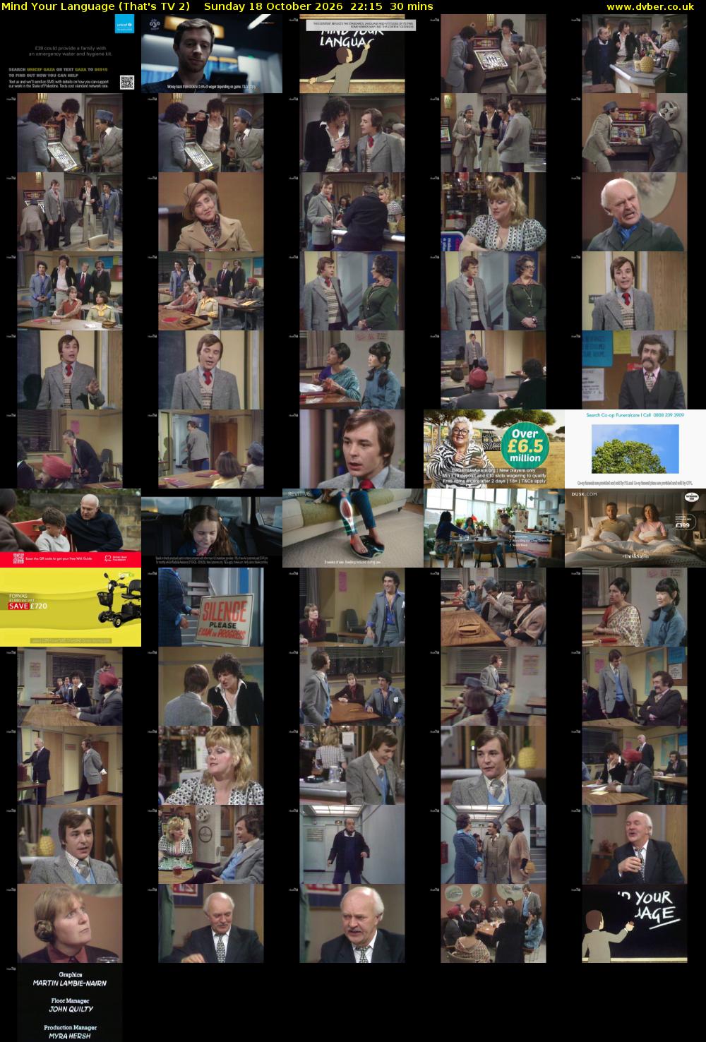 Mind Your Language (That's TV 2) Sunday 18 October 2026 22:15 - 22:45
