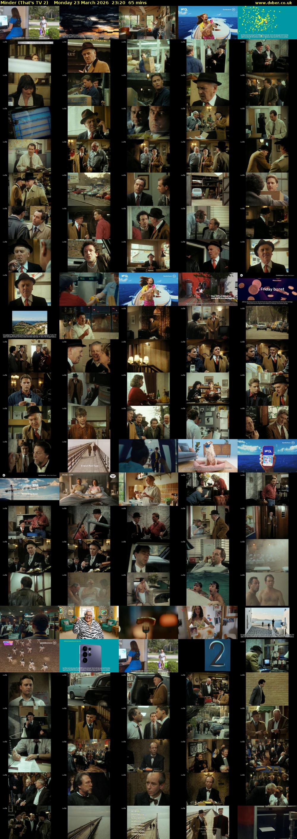 Minder (That's TV 2) Monday 23 March 2026 23:20 - 00:25