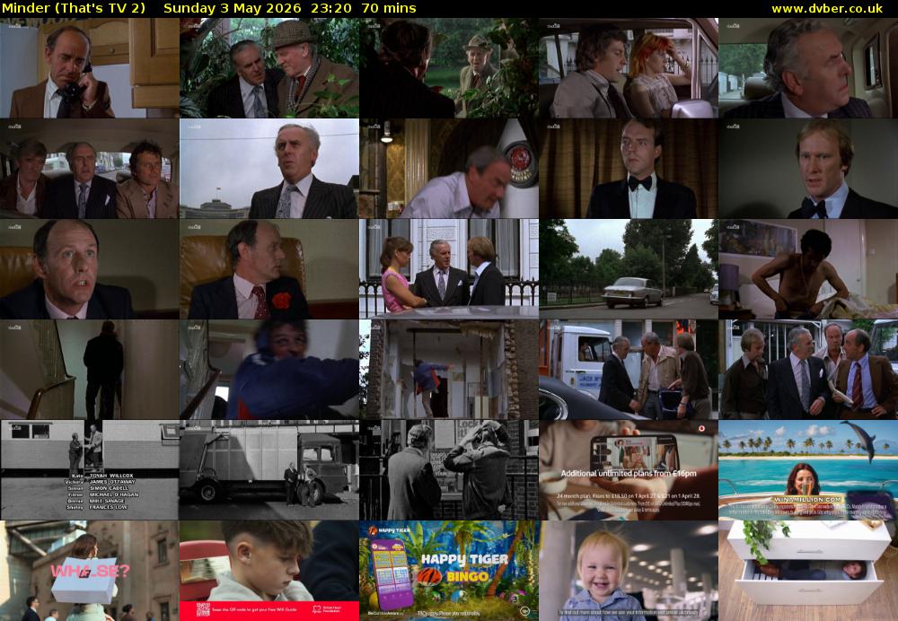Minder (That's TV 2) Sunday 3 May 2026 23:20 - 00:30