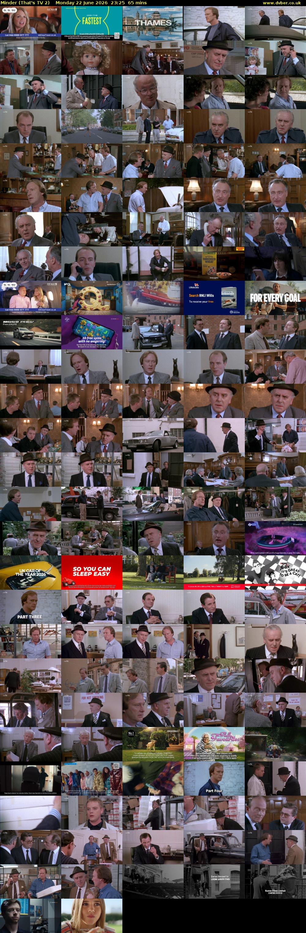 Minder (That's TV 2) Monday 22 June 2026 23:25 - 00:30