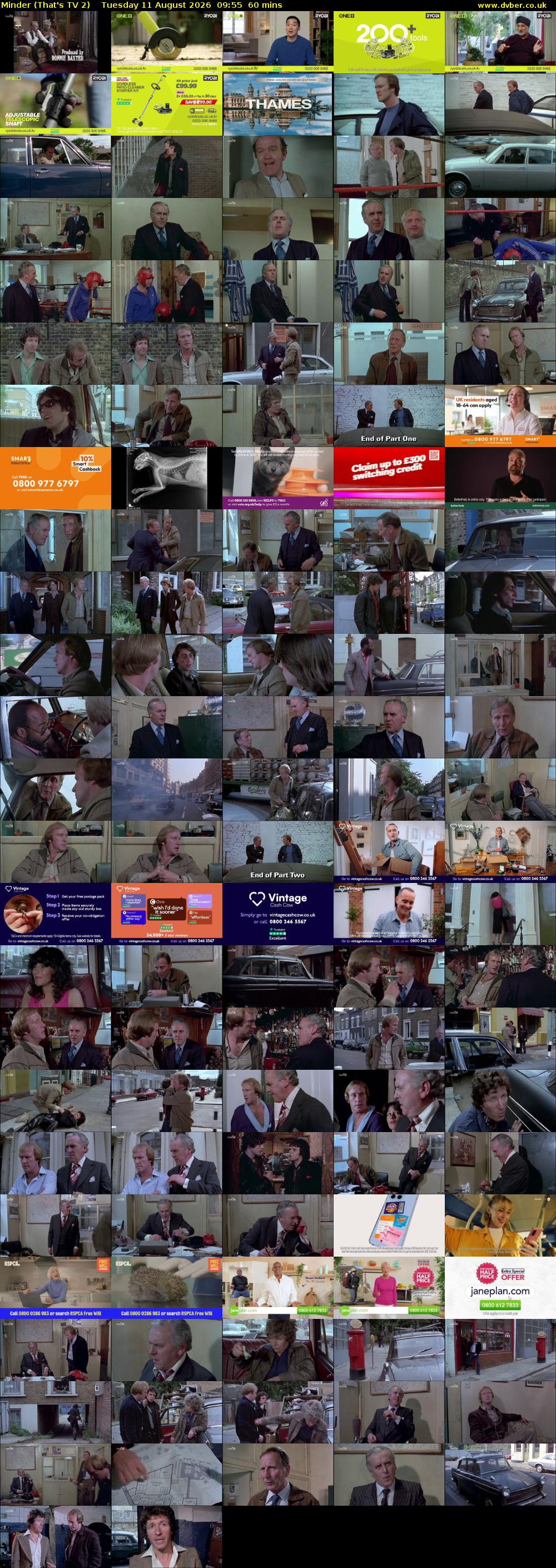 Minder (That's TV 2) Tuesday 11 August 2026 09:55 - 10:55