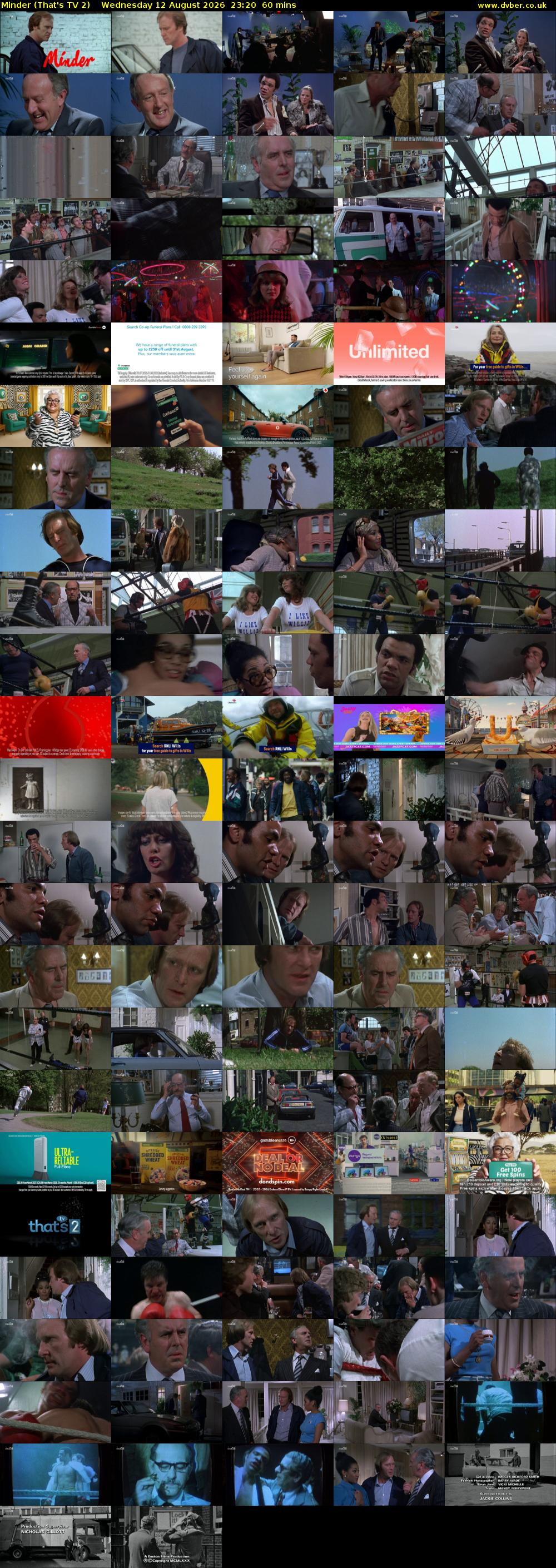 Minder (That's TV 2) Wednesday 12 August 2026 23:20 - 00:20