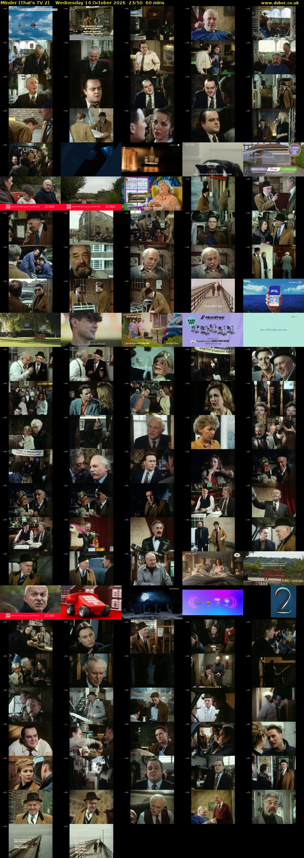 Minder (That's TV 2) Wednesday 14 October 2026 23:50 - 00:50