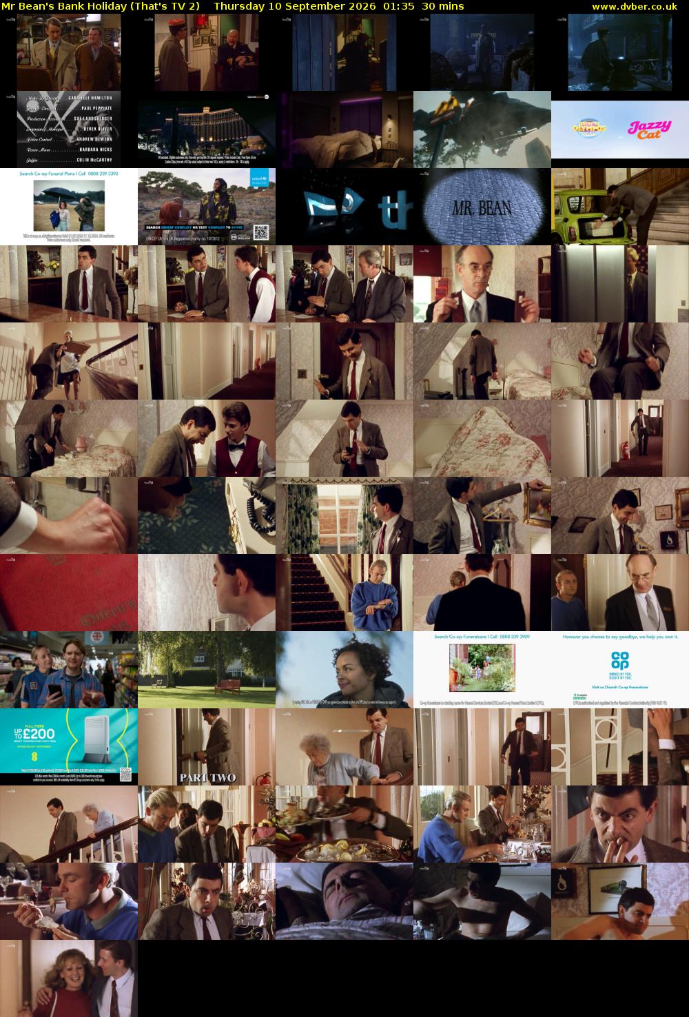 Mr Bean's Bank Holiday (That's TV 2) Thursday 10 September 2026 01:35 - 02:05