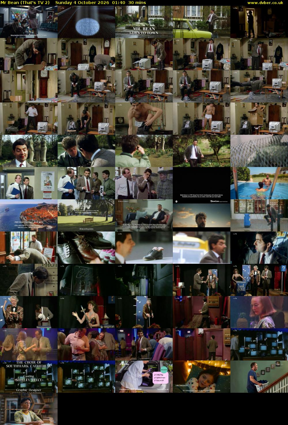 Mr Bean (That's TV 2) Sunday 4 October 2026 01:40 - 02:10
