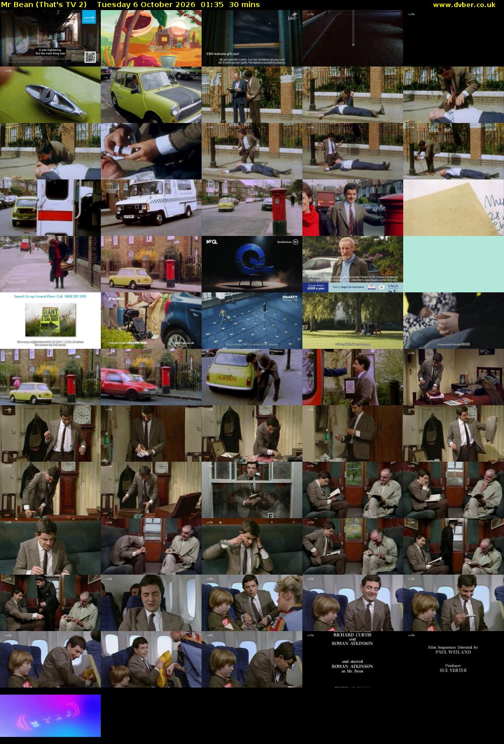 Mr Bean (That's TV 2) Tuesday 6 October 2026 01:35 - 02:05