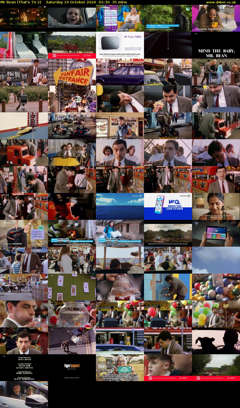 Mr Bean (That's TV 2) Saturday 10 October 2026 01:30 - 02:05