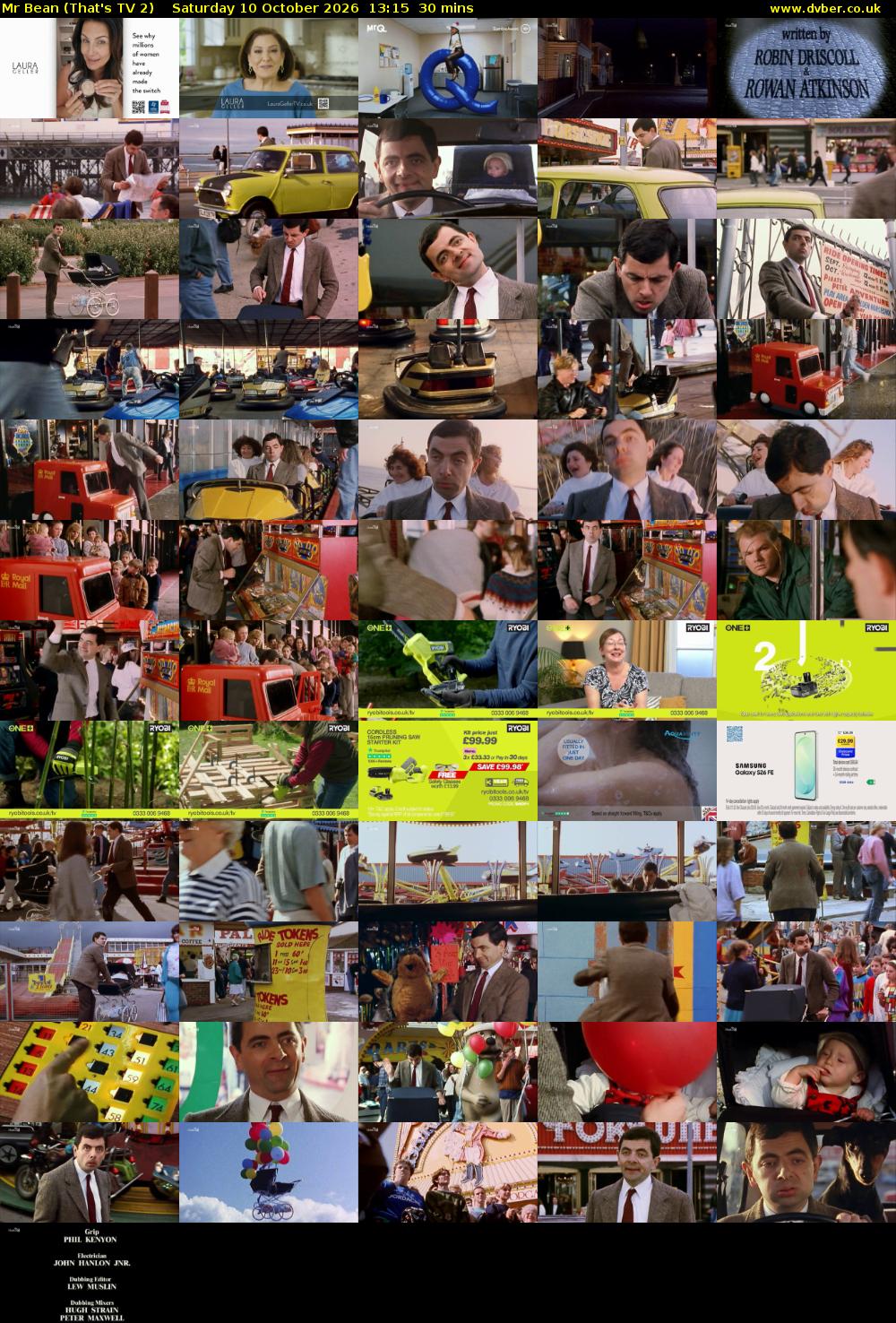 Mr Bean (That's TV 2) Saturday 10 October 2026 13:15 - 13:45