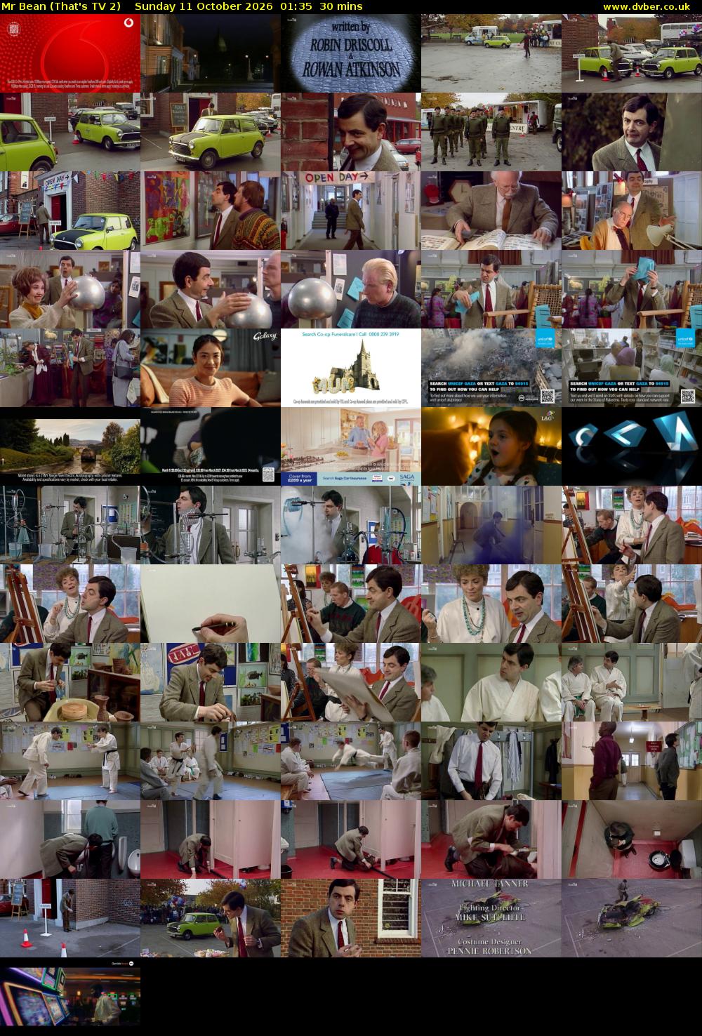 Mr Bean (That's TV 2) Sunday 11 October 2026 01:35 - 02:05