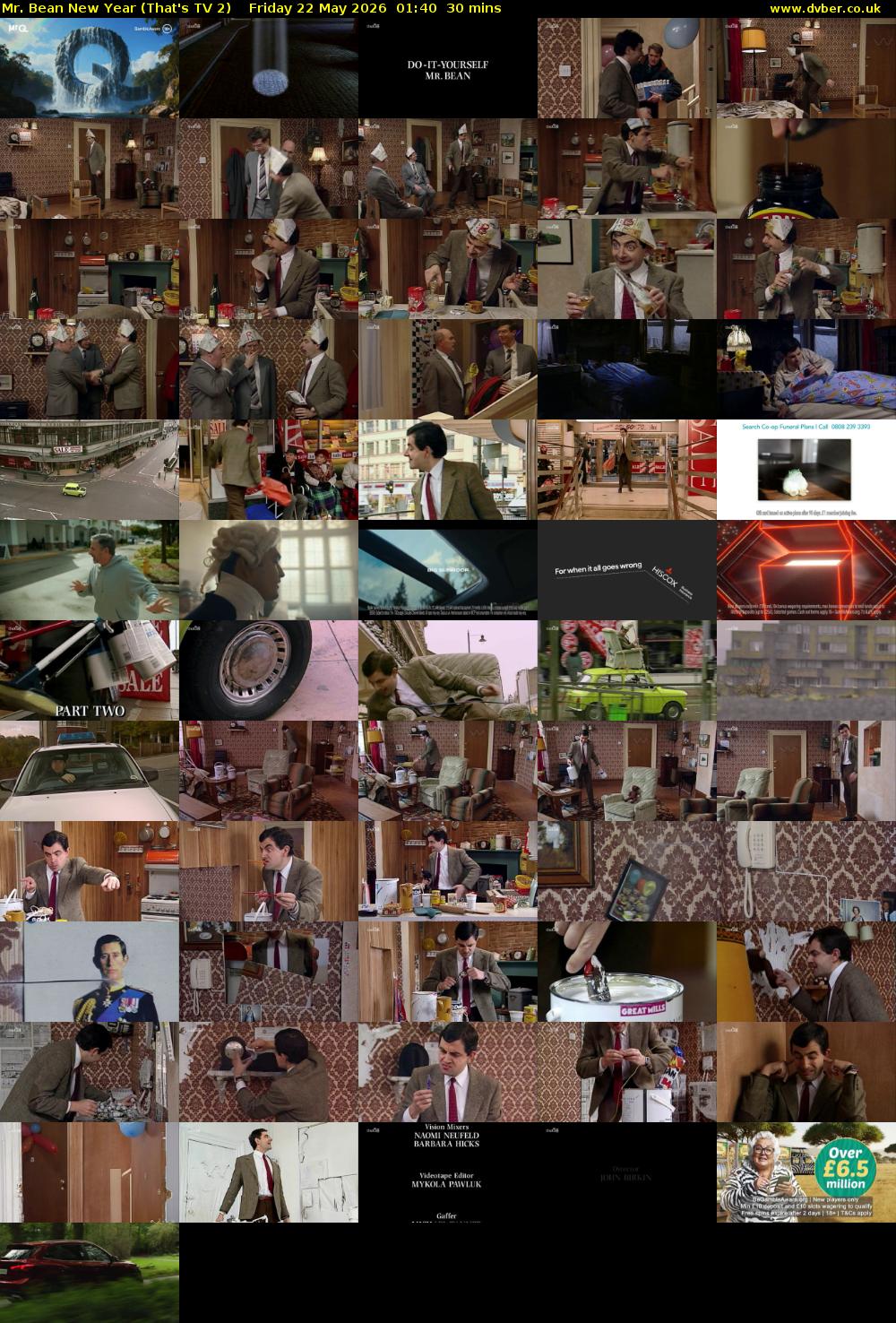 Mr. Bean New Year (That's TV 2) Friday 22 May 2026 01:40 - 02:10