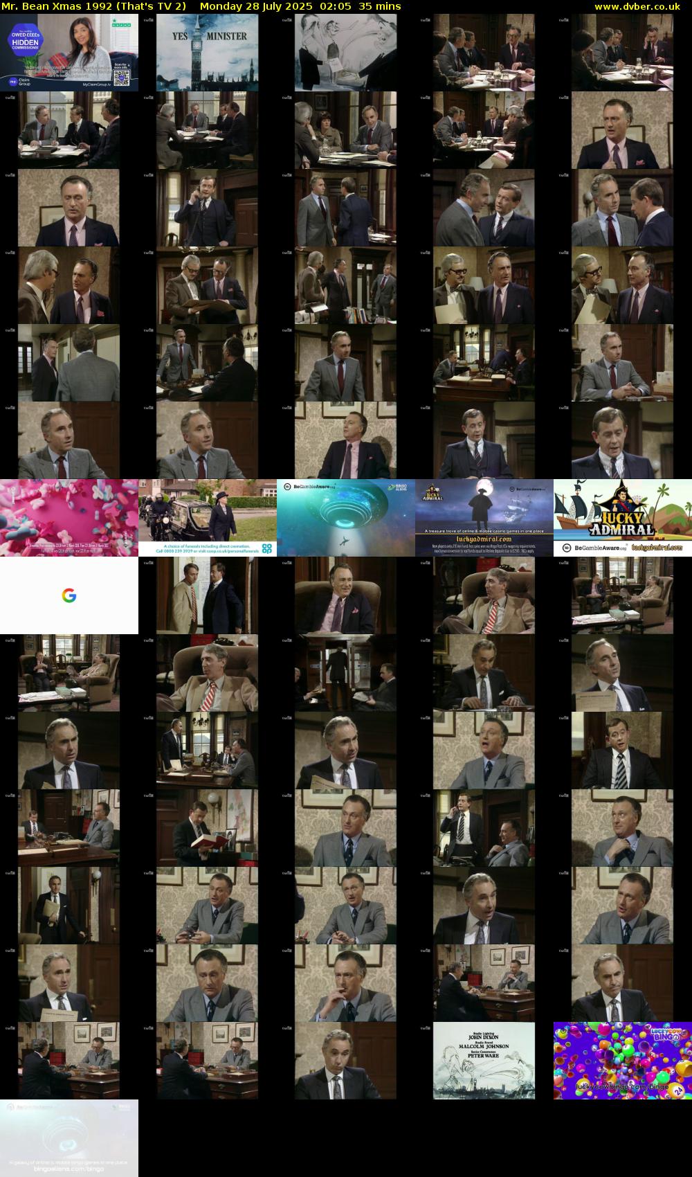 Mr. Bean Xmas 1992 (That's TV 2) Monday 28 July 2025 02:05 - 02:40