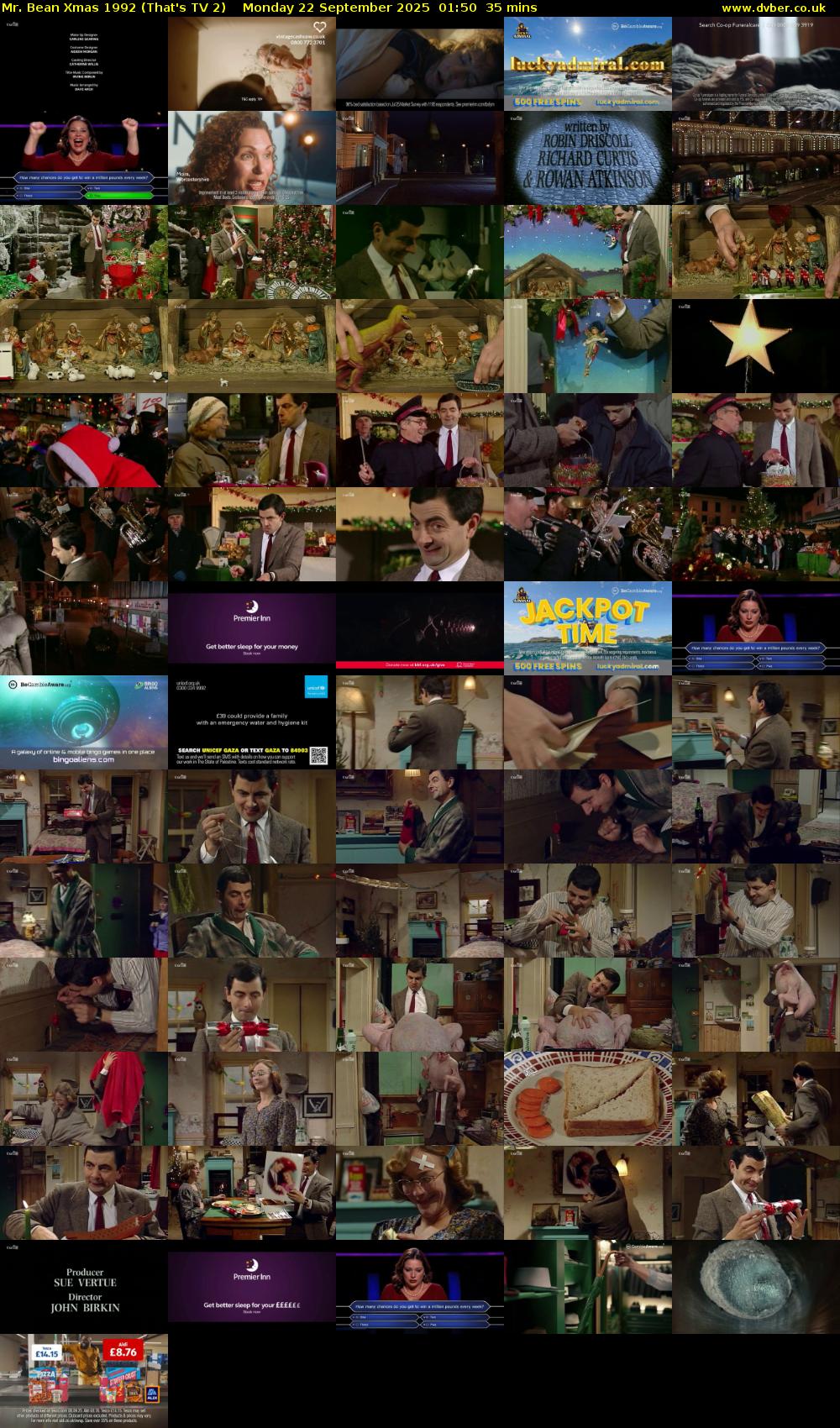 Mr. Bean Xmas 1992 (That's TV 2) Monday 22 September 2025 01:50 - 02:25