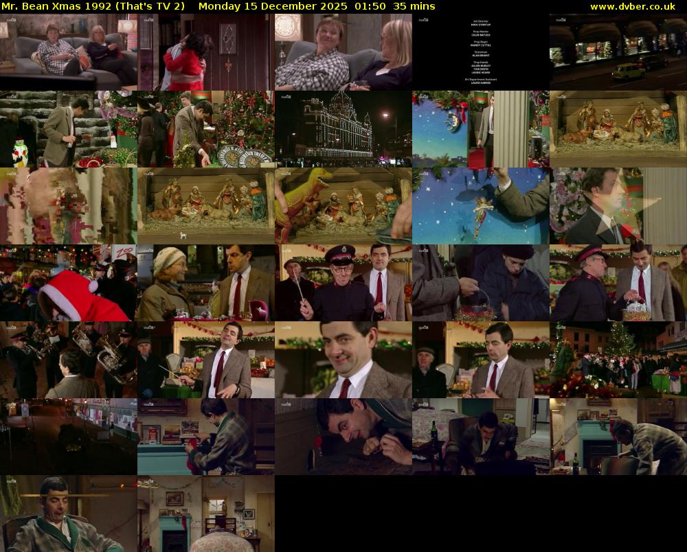 Mr. Bean Xmas 1992 (That's TV 2) Monday 15 December 2025 01:50 - 02:25