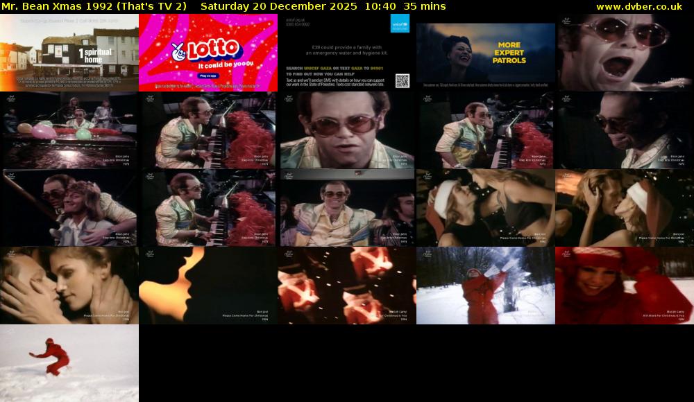 Mr. Bean Xmas 1992 (That's TV 2) Saturday 20 December 2025 10:40 - 11:15