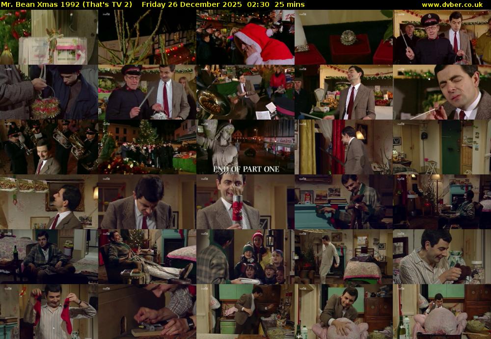 Mr. Bean Xmas 1992 (That's TV 2) Friday 26 December 2025 02:30 - 02:55