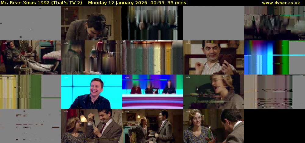 Mr. Bean Xmas 1992 (That's TV 2) Monday 12 January 2026 00:55 - 01:30