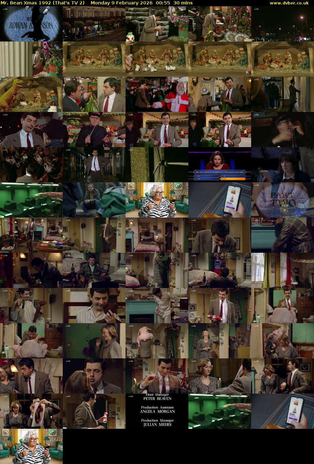 Mr. Bean Xmas 1992 (That's TV 2) Monday 9 February 2026 00:55 - 01:25