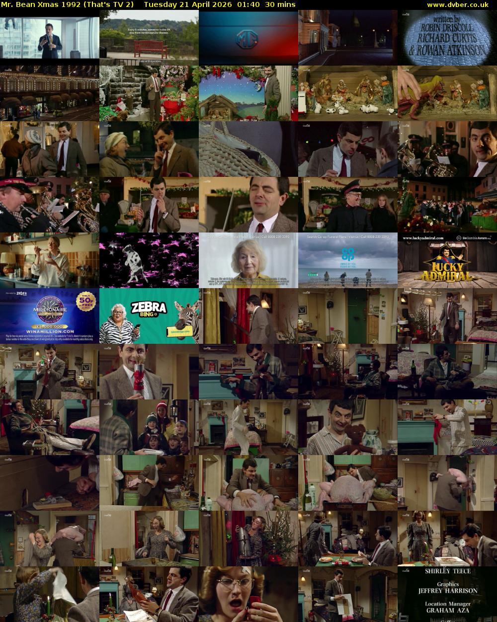 Mr. Bean Xmas 1992 (That's TV 2) Tuesday 21 April 2026 01:40 - 02:10