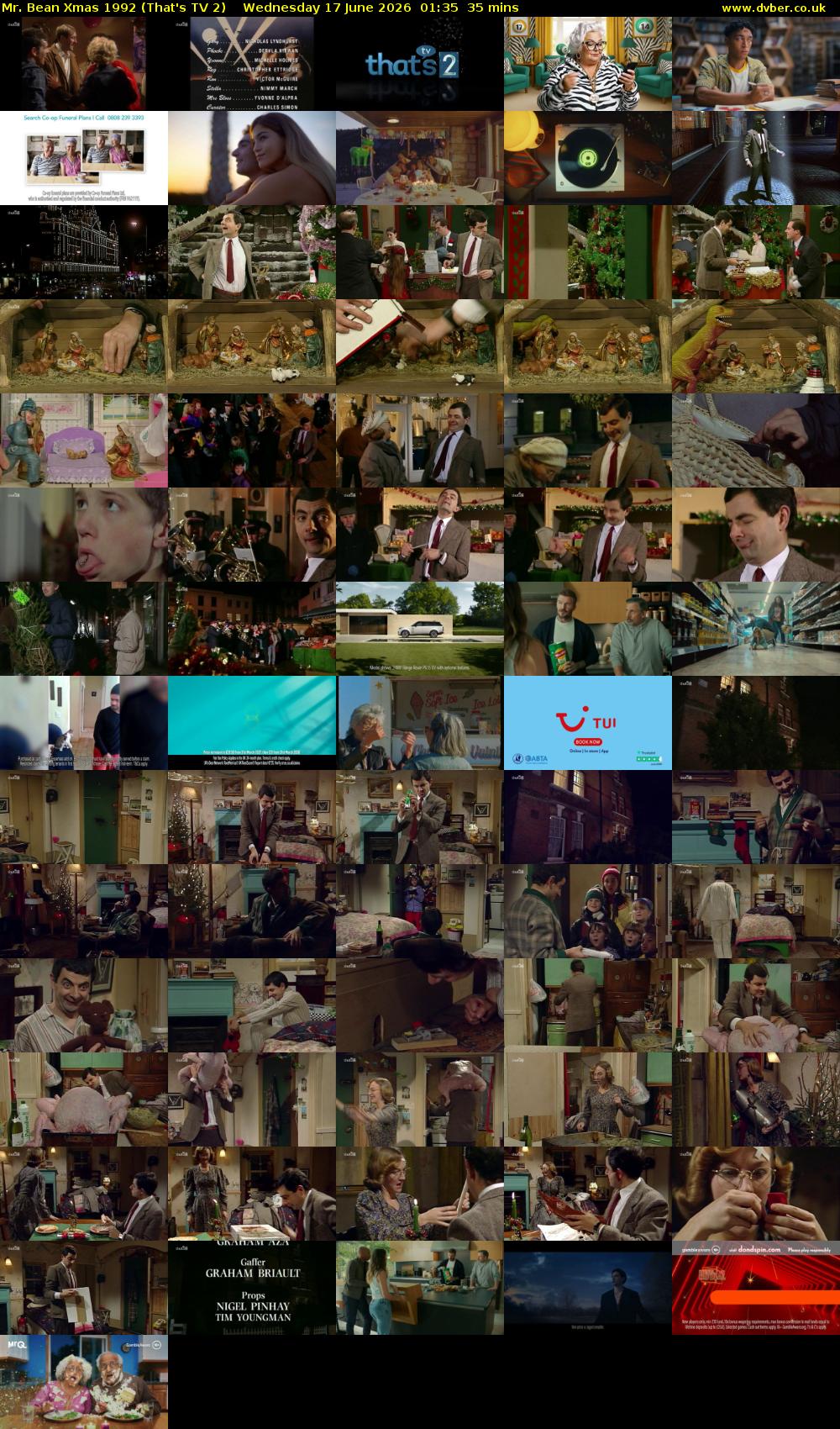Mr. Bean Xmas 1992 (That's TV 2) Wednesday 17 June 2026 01:35 - 02:10
