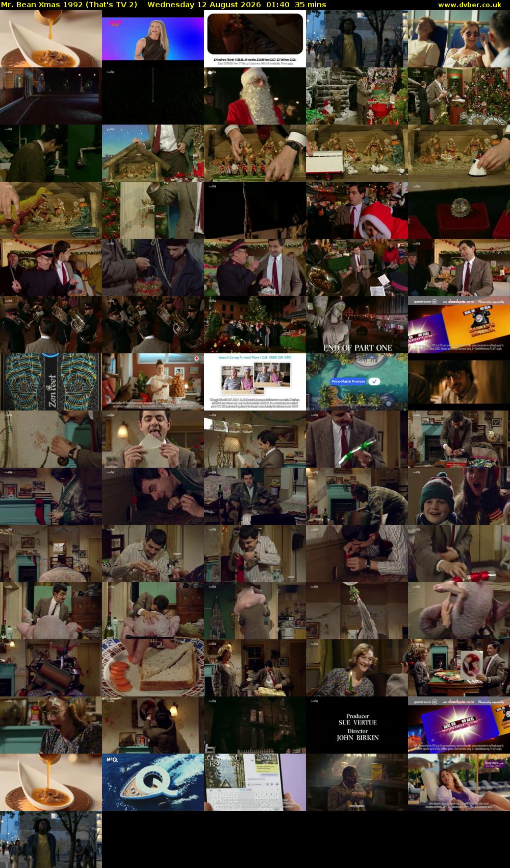 Mr. Bean Xmas 1992 (That's TV 2) Wednesday 12 August 2026 01:40 - 02:15