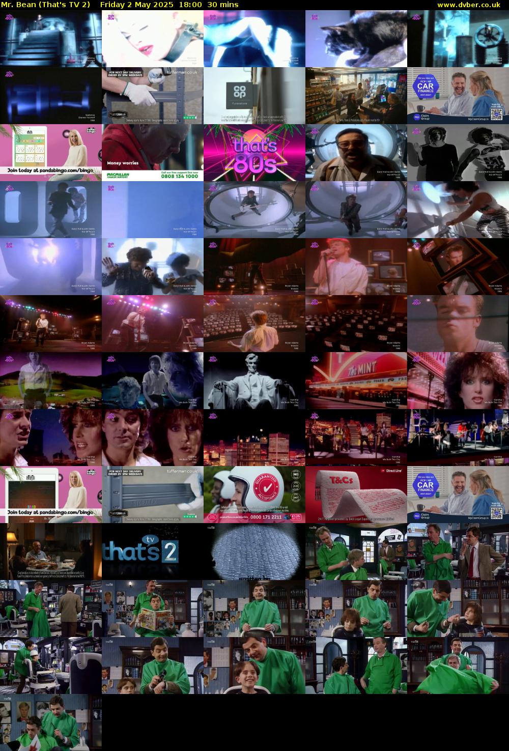 Mr. Bean (That's TV 2) Friday 2 May 2025 18:00 - 18:30