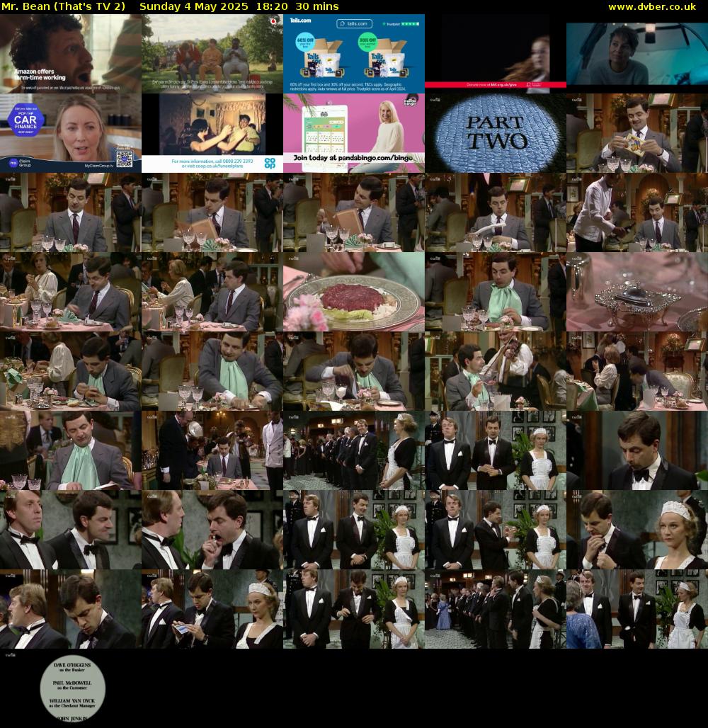 Mr. Bean (That's TV 2) Sunday 4 May 2025 18:20 - 18:50