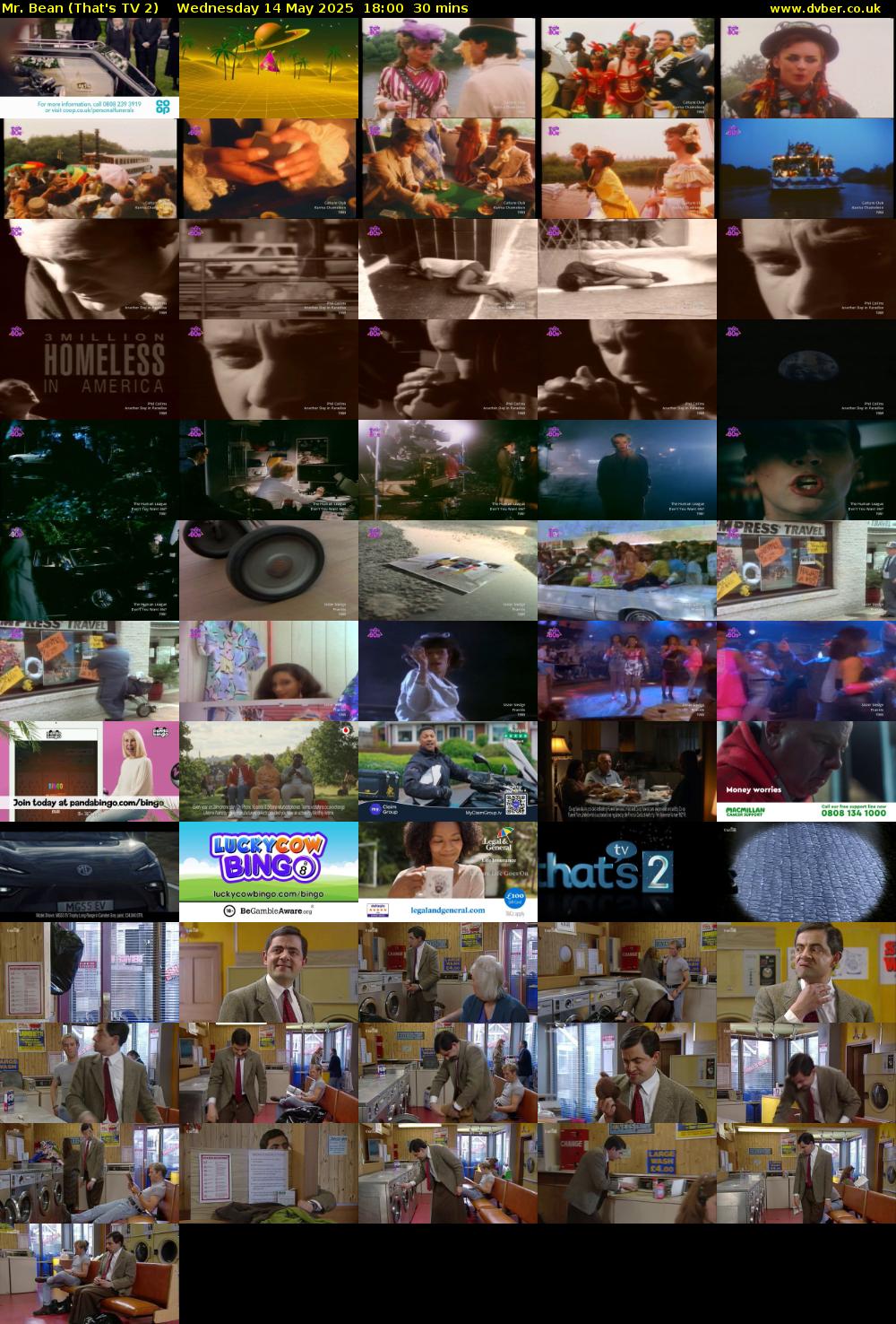 Mr. Bean (That's TV 2) Wednesday 14 May 2025 18:00 - 18:30