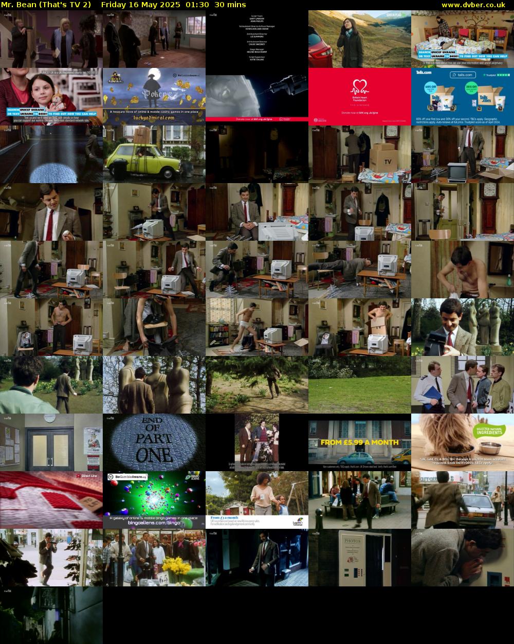 Mr. Bean (That's TV 2) Friday 16 May 2025 01:30 - 02:00