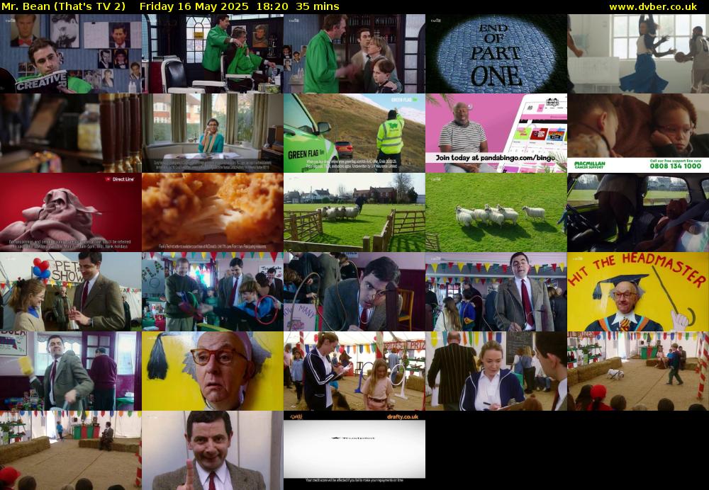 Mr. Bean (That's TV 2) Friday 16 May 2025 18:20 - 18:55