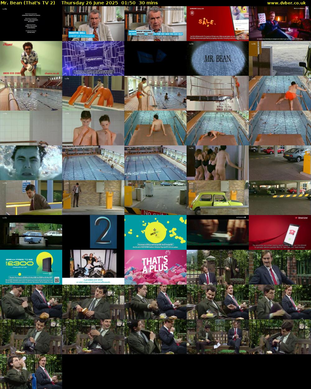 Mr. Bean (That's TV 2) Thursday 26 June 2025 01:50 - 02:20
