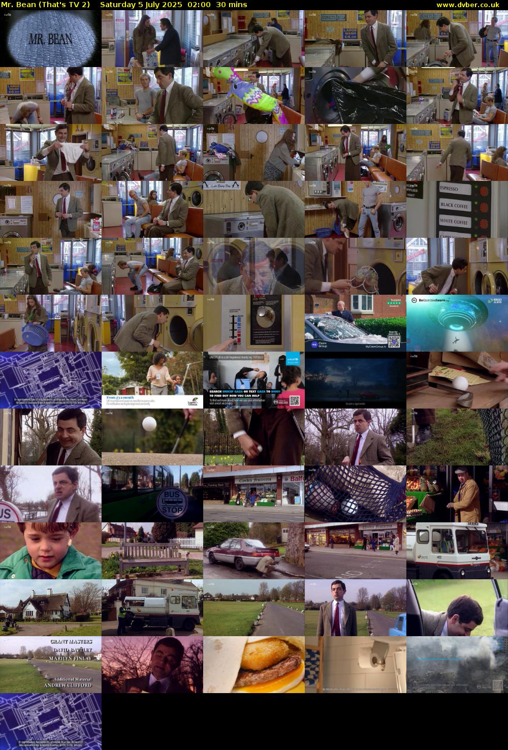 Mr. Bean (That's TV 2) Saturday 5 July 2025 02:00 - 02:30