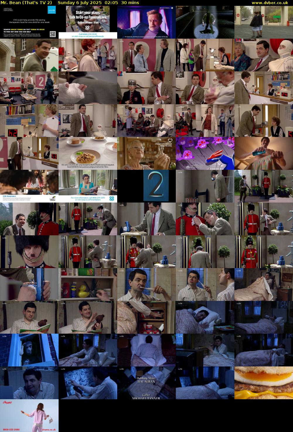 Mr. Bean (That's TV 2) Sunday 6 July 2025 02:05 - 02:35