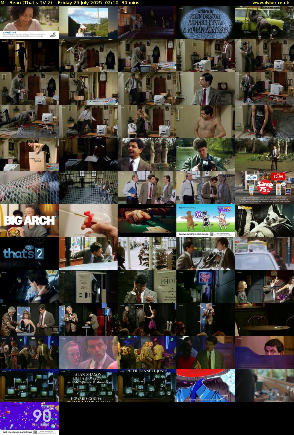 Mr. Bean (That's TV 2) Friday 25 July 2025 02:10 - 02:40