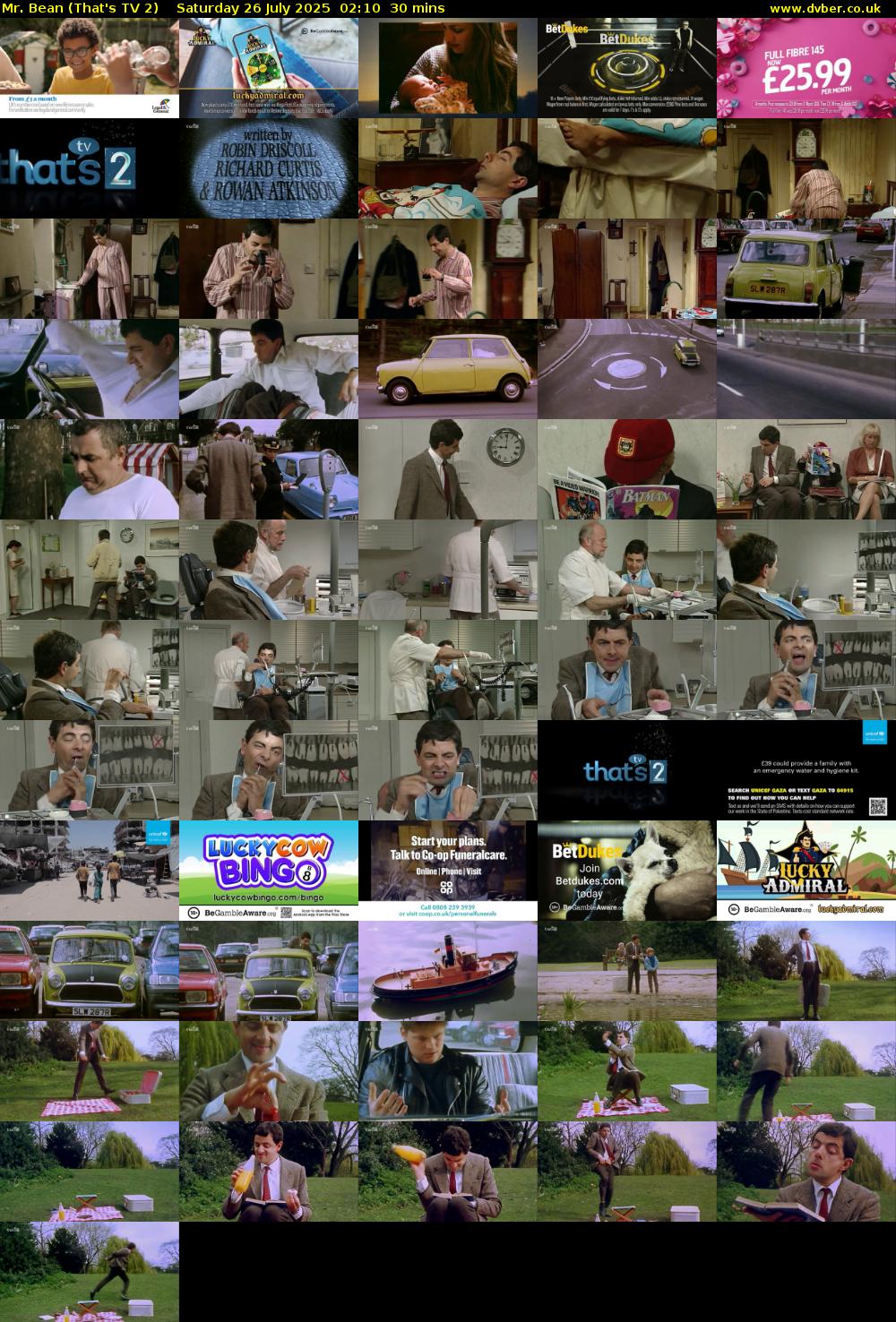 Mr. Bean (That's TV 2) Saturday 26 July 2025 02:10 - 02:40
