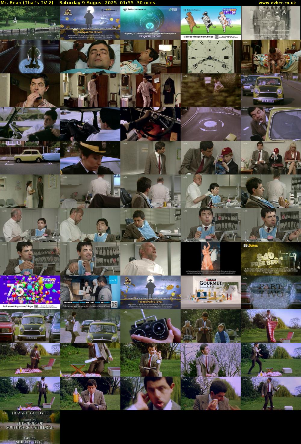 Mr. Bean (That's TV 2) Saturday 9 August 2025 01:55 - 02:25