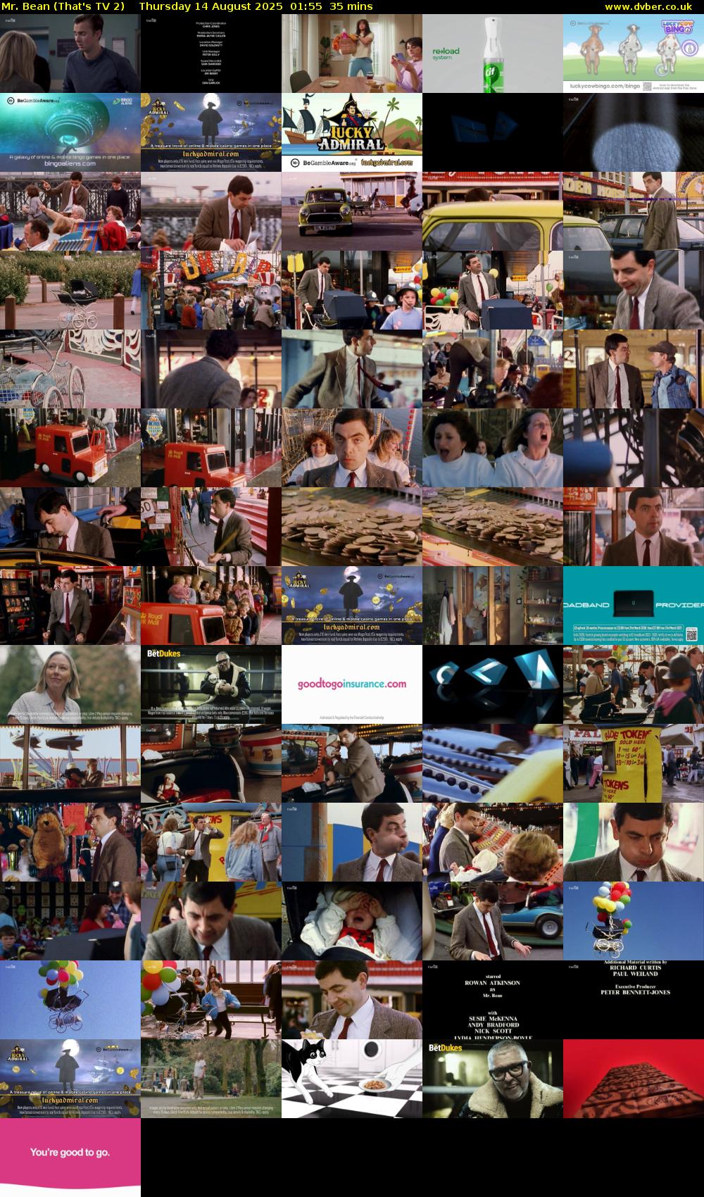 Mr. Bean (That's TV 2) Thursday 14 August 2025 01:55 - 02:30
